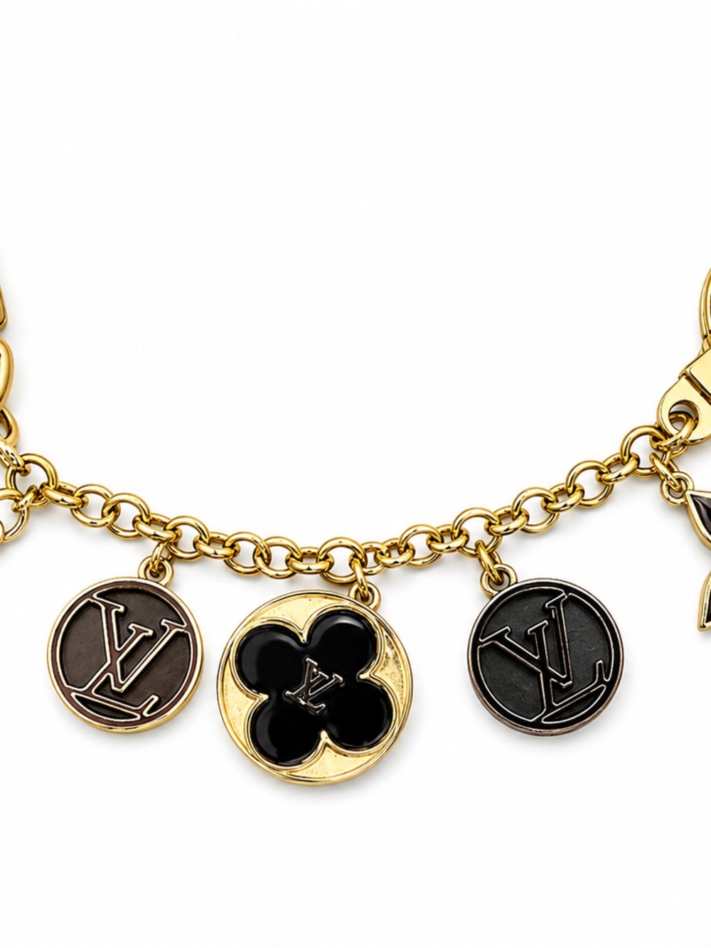 Lux Gold Tone Fashion Chain Keychain Bag Charm